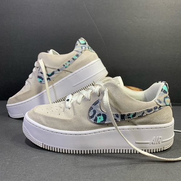 Nike Shoes - Nike Air Force 1 Low Sage Suede Leopard Women’s Sneakers // Shoe Size- 7